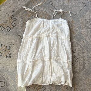 LOFT eyelet white dress xs